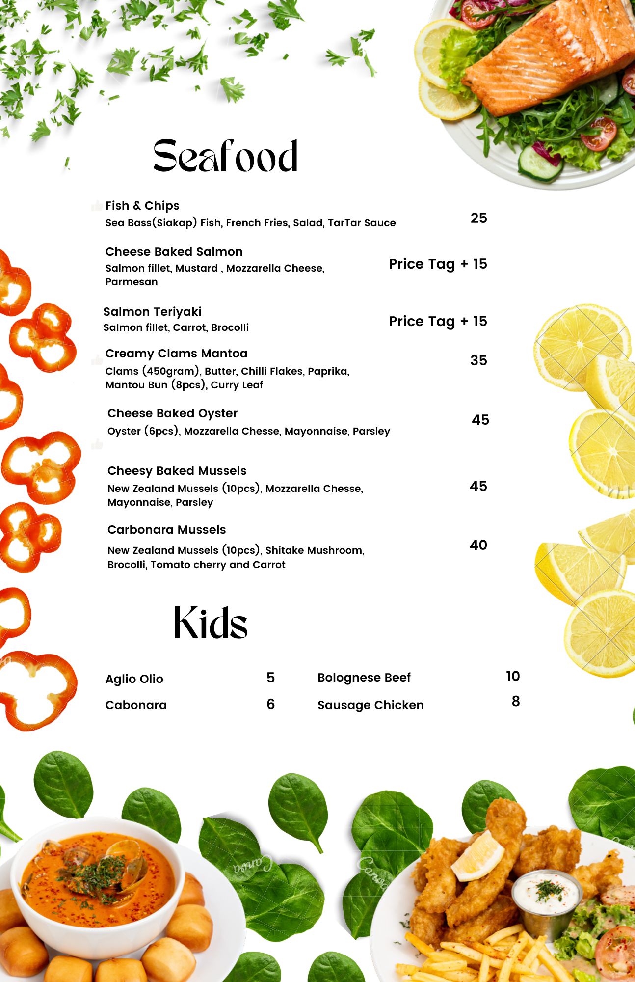 Menu Page 6